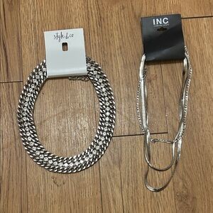 Silver Chain Necklace Set by Style & Co and INC
